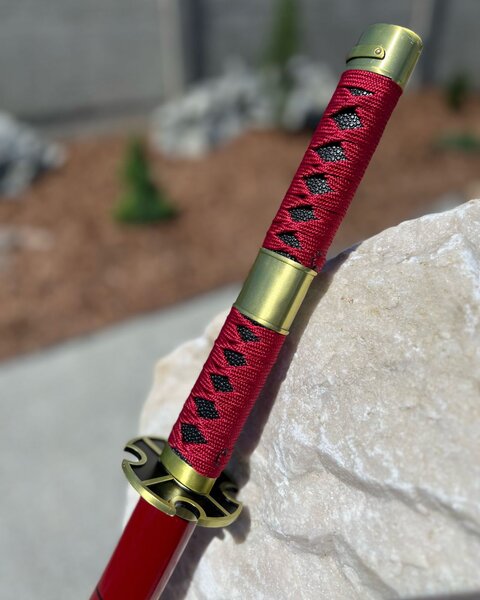 Luxusní Katana s červenou rukojetí