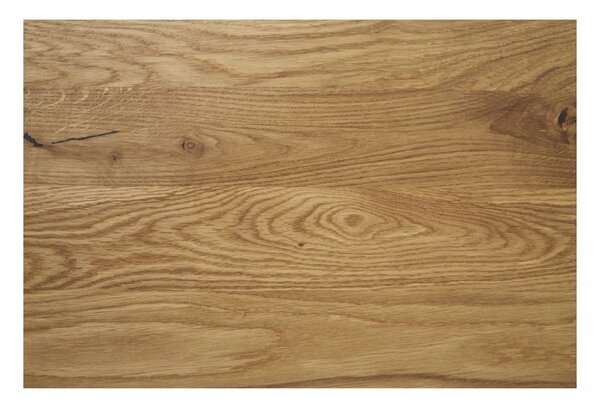 Kávový stolek Lignano, dub, černá kovová podnož, 70×70×75 cm – House Nordi