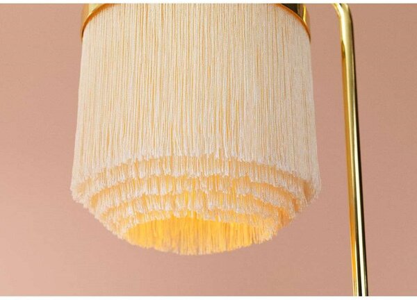 Stolní lampa Warm Nordic, Fringe, Béžová, Obývací pokoj, Kov, Vintage