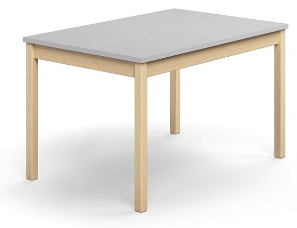 AJ Produkty Stůl DECIBEL, 1200x800x720 mm, akustická HPL deska, bříza/šedá