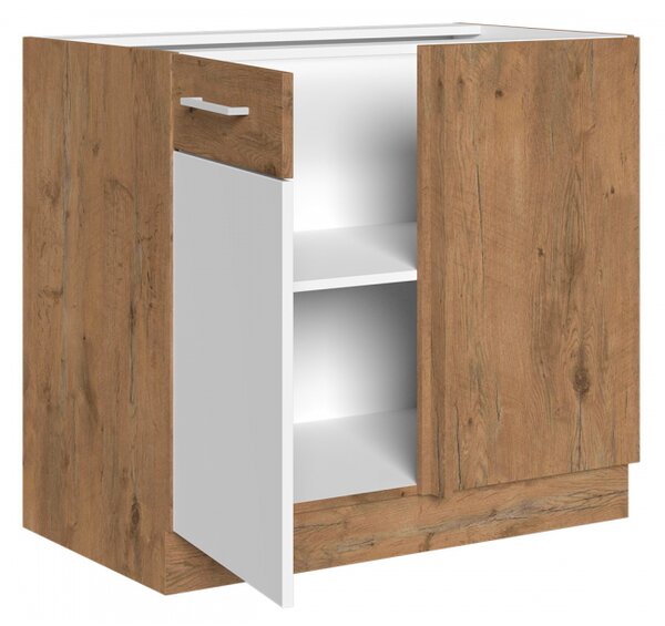 Spodní kuchyňská skříňka Woodline 105 ND 1F BB, Barva: Dub lancelot / bíly lesk 5902928947977