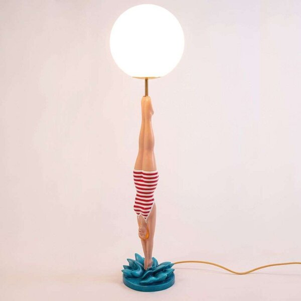 Stolní lampa SELETTI, Červená, Obývací pokoj, Kov