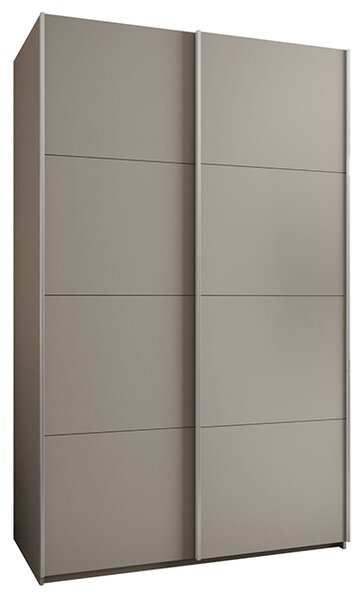 Šatní skříň LUX 1 s posuvnými dveřmi, 150×245,5×64 Kašmír / stříbrné