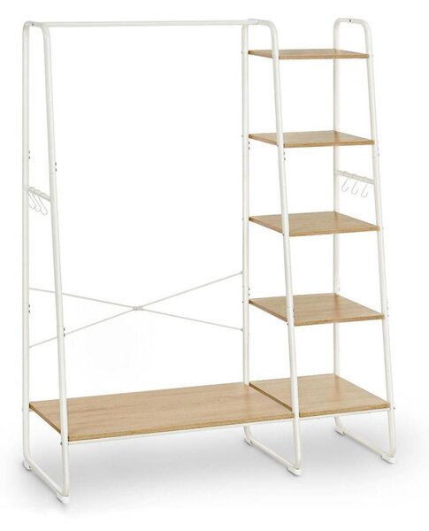 Stojanový věšák LINEA bílá/hnědá