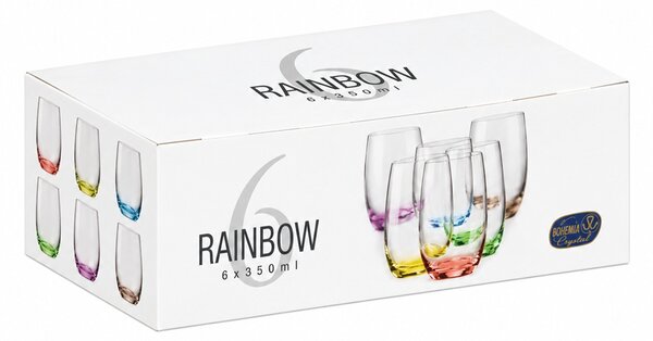 Crystalex barevné skleničky Club Rainbow 300 ml 6 ks