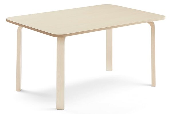 AJ Produkty Stůl ELTON, 1200x700x590 mm, bříza, akustická HPL deska, bříza