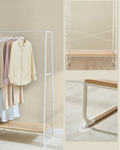Stojanový věšák LINEA bílá/hnědá
