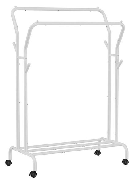 Mobilní stojanový věšák LINEA bílá