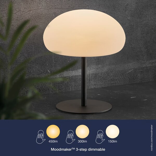 Nordlux Černá přenosná stolní LED lampa Sponge 34 6,8W 40,5cm 2018165003