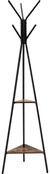 Stojanový věšák LINEA 50x179x50 cm černá/hnědá