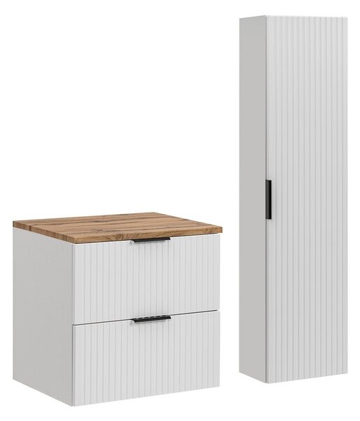 Comad Koupelnová sestava Casad se skříňkami 60 cm bílá/dub wotan