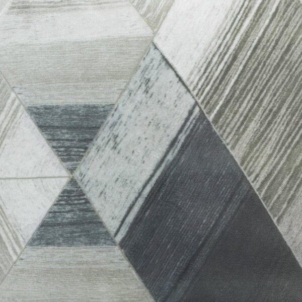 Povlak VELVET geo multi šedosmetanová 50 x 50 cm