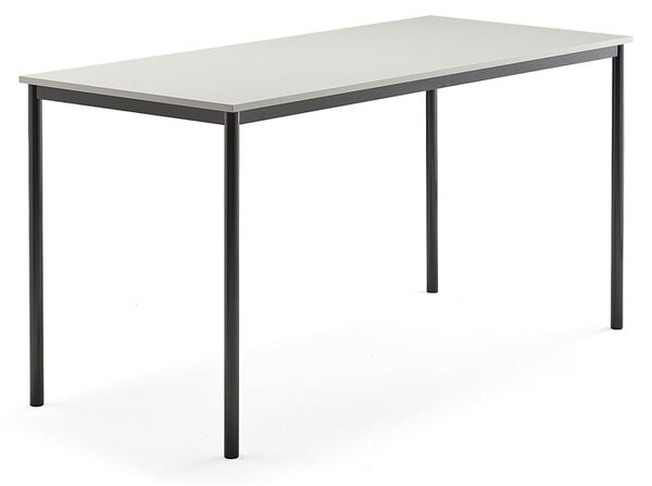 AJ Produkty Stůl BORÅS, 1800x800x900 mm, antracitově šedé nohy, HPL deska, šedá