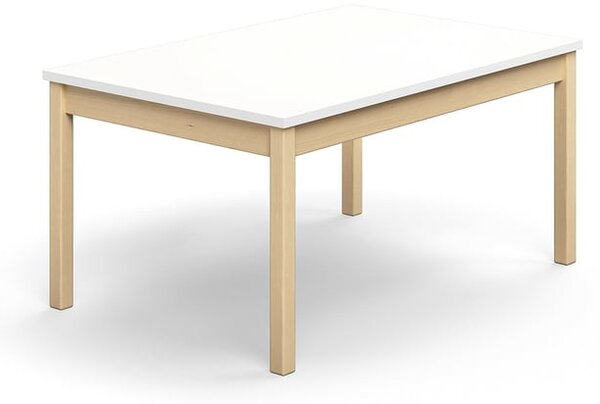 AJ Produkty Stůl DECIBEL, 1200x800x590 mm, akustická HPL deska, bříza/bílá