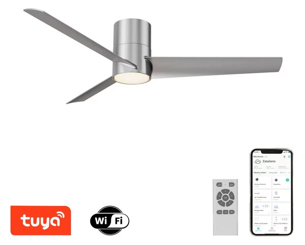 Immax NEO LITE FRESH Smart LED stropní svítidlo s ventilátorem 18W/40W Tuya WiFi stříbrné
