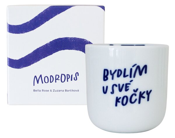 Porcelánový hrnek Bydlím u své kočky 270 ml