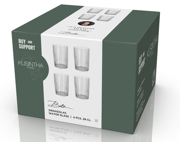 BITZ Set čtyř sklenic Kusintha 280 ml