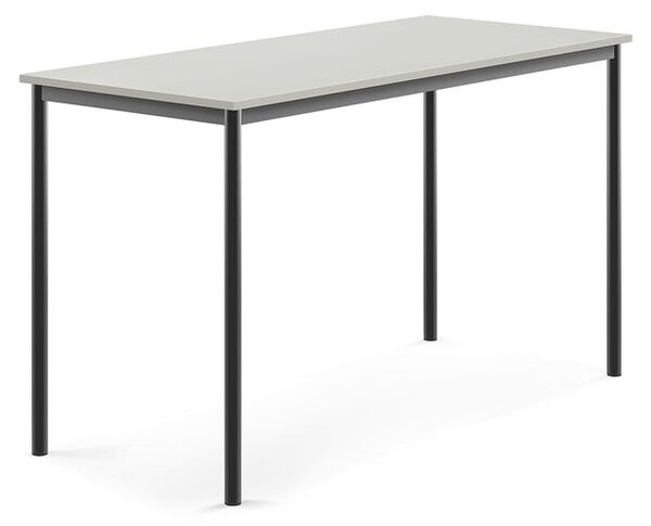 AJ Produkty Stůl BORÅS, 1600x700x900 mm, antracitově šedé nohy, HPL deska, šedá