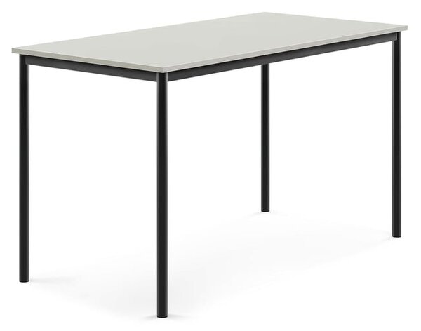 AJ Produkty Stůl BORÅS, 1600x800x900 mm, antracitově šedé nohy, HPL deska, šedá