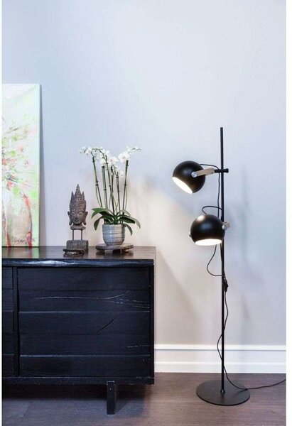 Stojací Lampa Halo Design, Černá, Obývací pokoj, Sklo