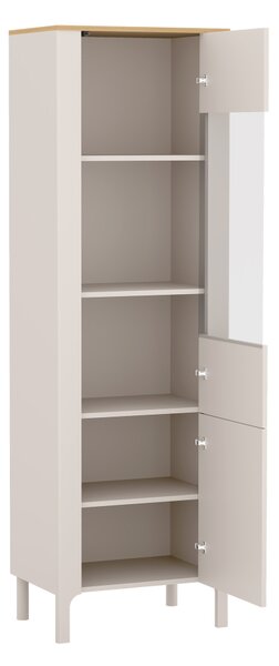Vitrína Imperion IP04, Barva: kašmír / kašmír + dub vicenza 5903211538506