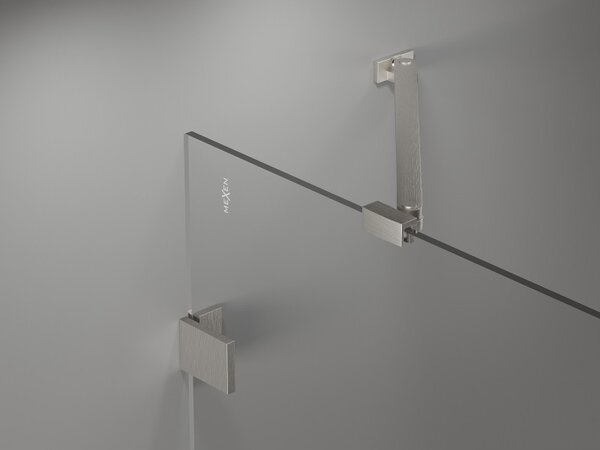 Mexen, Mexen Lunar 1-křídlová vanová zástěna 70 x 150 cm, transparentní, broušený nikl - 897-070-000-97-00