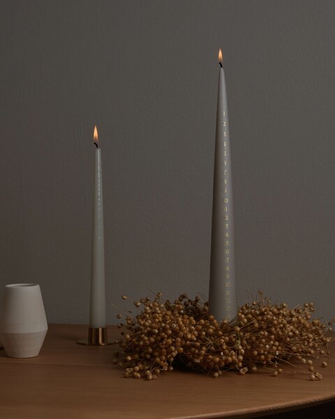 Ester & Erik Adventní svíčka Cone Calendar - Linen Grey ER155