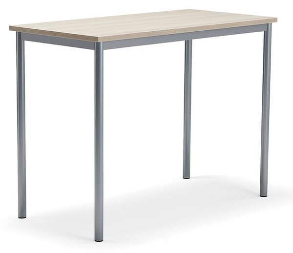 AJ Produkty Stůl BORÅS PLUS, 1200x600x900 mm, stříbrné nohy, HPL deska, jasan
