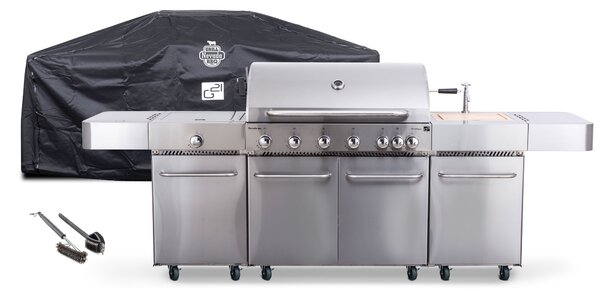Plynový gril G21 Nevada BBQ kuchyně Premium Line, 8 hořáků + obal a čistící set