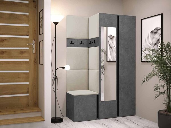 Předsíň Tavasz XXVI, Barva: ořech warmia / ořech warmia + černá, Barva látek:: Polo 894 5903211548413
