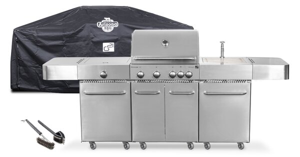 Plynový gril G21 Arizona, BBQ kuchyně Premium Line 6 hořáků + obal a čistící set