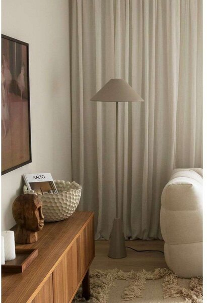 Stojací Lampa Globen Lighting, Cannes, Béžová, Obývací pokoj, Kov, Design