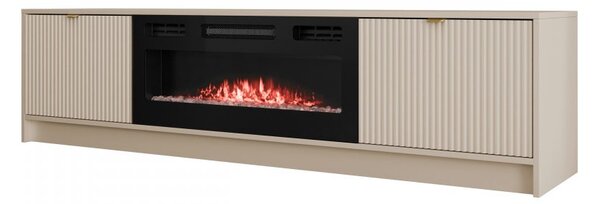TV skříňka s krbem Razimo EF, Barva dřeva: ořech okapi 5903211561535