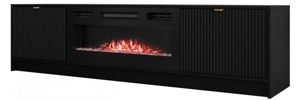 TV skříňka s krbem Razimo EF, Barva dřeva: ořech okapi 5903211561535