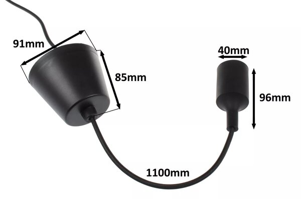 Stylová patice E27 se závěsem Barevná varianta patice Hnědá - T-LED - LED lustry a svítidla