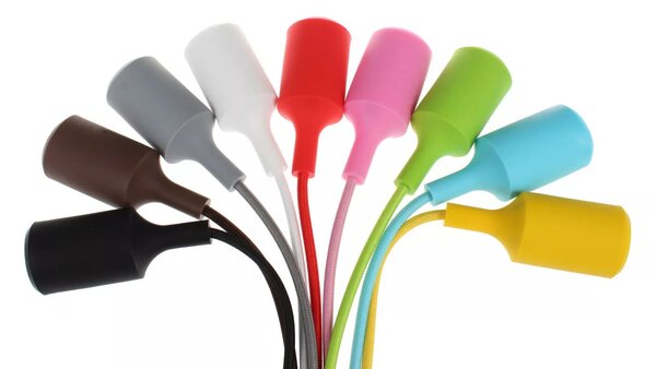 Stylová patice E27 se závěsem Barevná varianta patice Hnědá - T-LED - LED lustry a svítidla