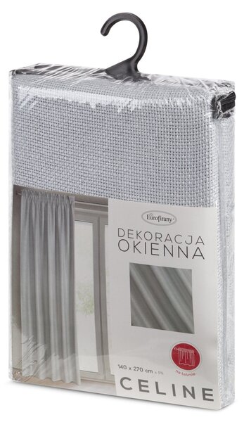 ZÁCLONA NA PÁSCE CELINE 140X270 CM STŘÍBRNÁ