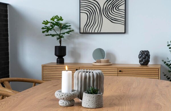 Nordic Living Béžové kamenné kosmetické zrcadlo Miralis