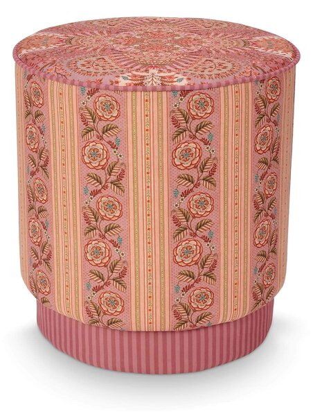 Pip Studio Puf Rosa Rani - růžový (Designový taburet)