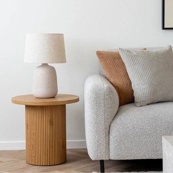 Nordic Living Béžová keramická stolní lampa Croft