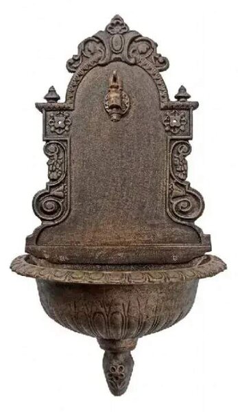 Litinové zahradní umyvadlo Moena 82 cm světlá měděná patina - kohoutek Drak