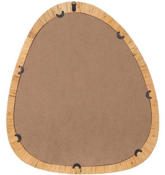 Ratanové závěsné zrcadlo J-line Urobi 66 x 60 cm