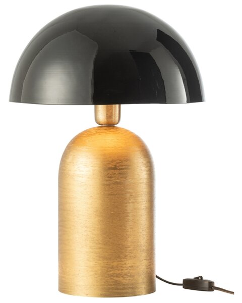 Černo-zlatá kovová stolní lampa J-line Gaube