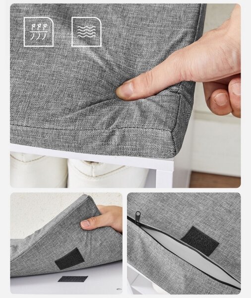 Botník VOREN 105x48x30 cm bílá/šedá