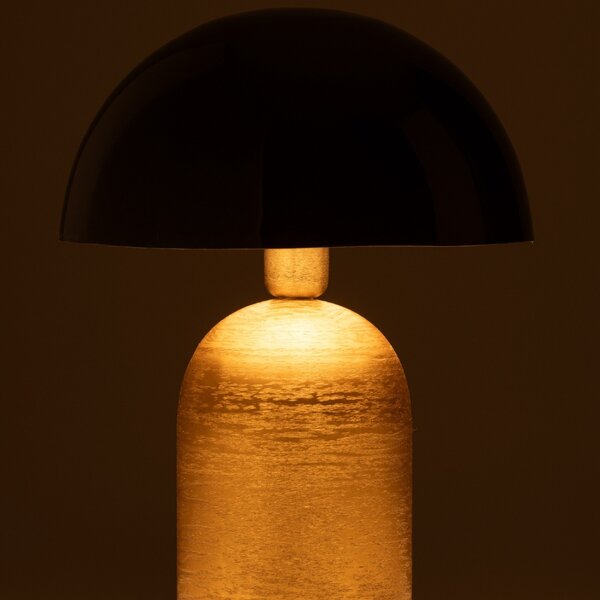 Černo-zlatá kovová stolní lampa J-line Gaube