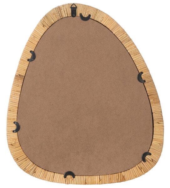 Ratanové závěsné zrcadlo J-line Urobi 54 x 46,5 cm