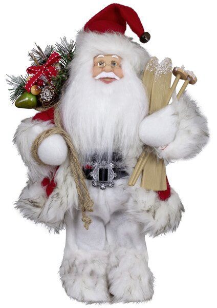 Dům Vánoc Vánoční dekorace Santa s lyžemi 30 cm