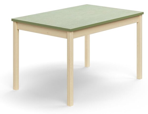 AJ Produkty Stůl DECIBEL, 1200x800x720 mm, akustické linoleum, bříza/zelenošedá
