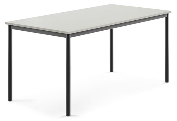 AJ Produkty Stůl BORÅS, 1600x800x720 mm, antracitově šedé nohy, HPL deska, šedá