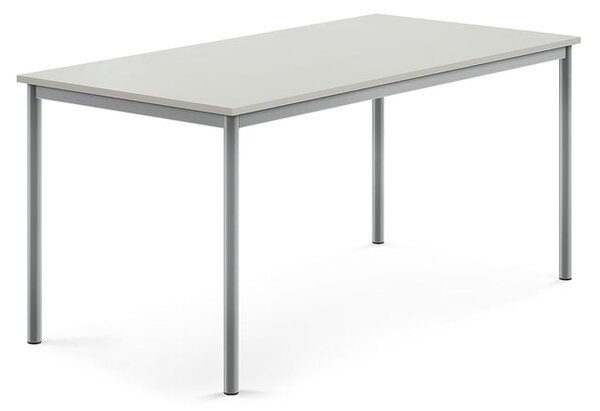 AJ Produkty Stůl BORÅS, 1600x800x720 mm, stříbrné nohy, HPL deska, šedá
